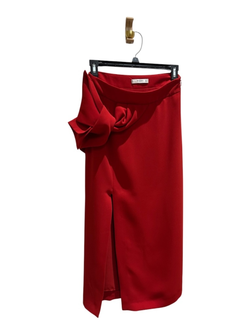 Mango Red Draped Cocktail Skirt